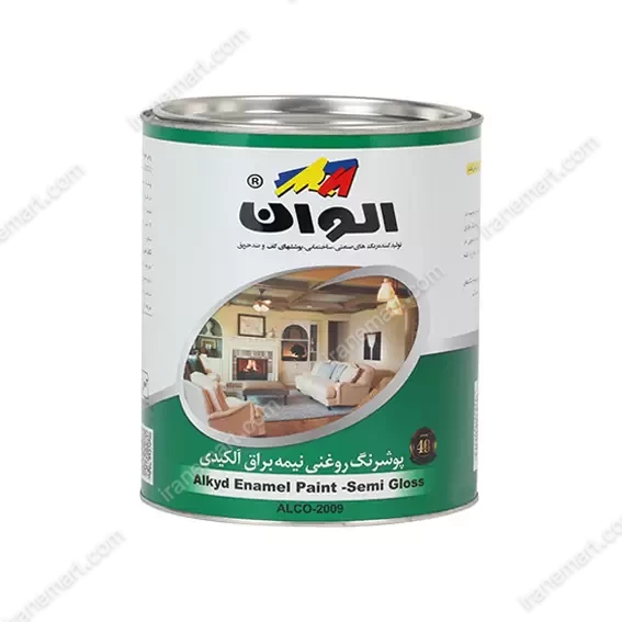 پوشرنگ روغنی نیمه براق آلکیدی الوان ALCO 2009