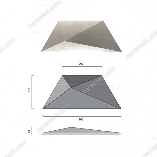 پنل بتنی 40x17x4 مدل NOYA گرید 1