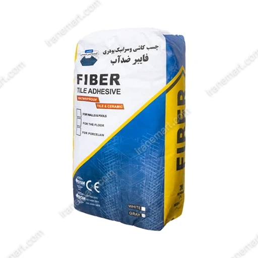 چسب کاشی پودری پرسلانی الیاف دار fiber